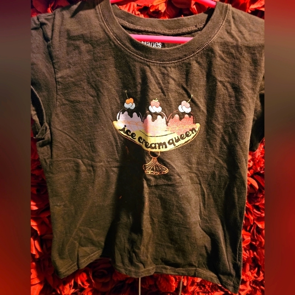 Hanes Kids Ice Cream Queen Brown T-Shirt